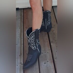 Black Western Ankle Boots